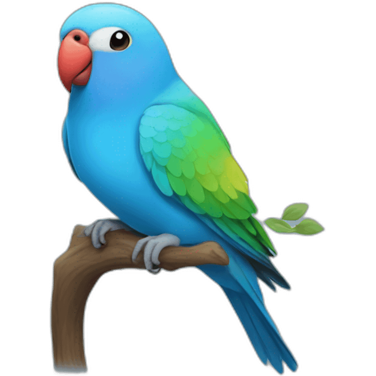 Blue lovebird emoji