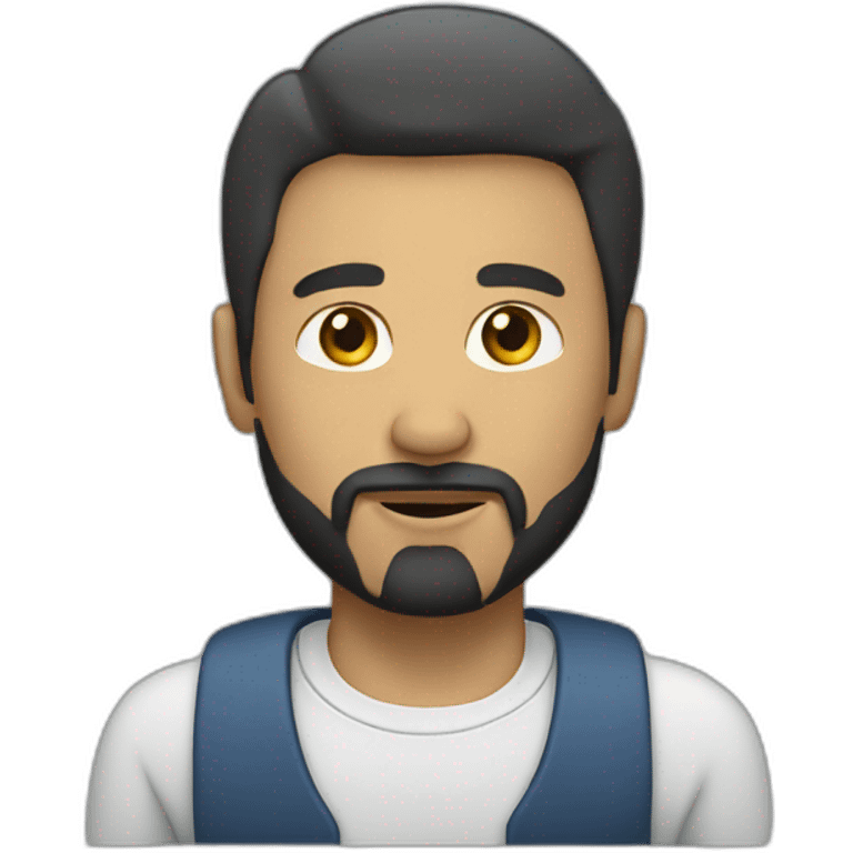 man with goatee in wheelchair emoji