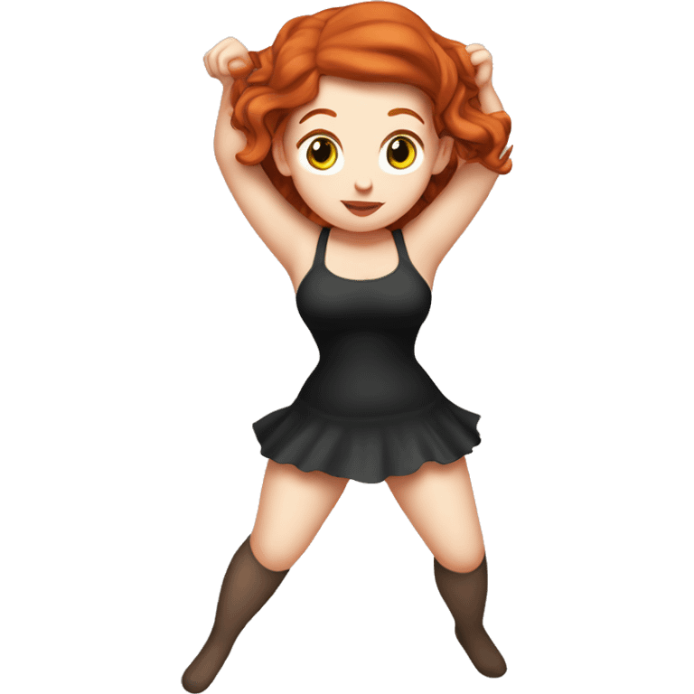 Curvy redhead sfw nylon stocking pose emoji