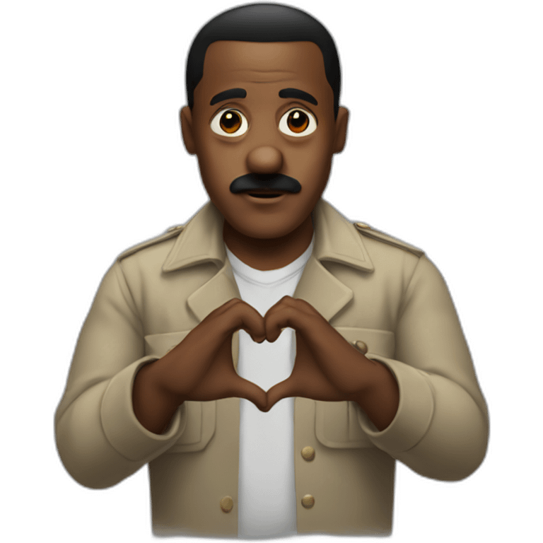 black hitler making a heart with his hands emoji