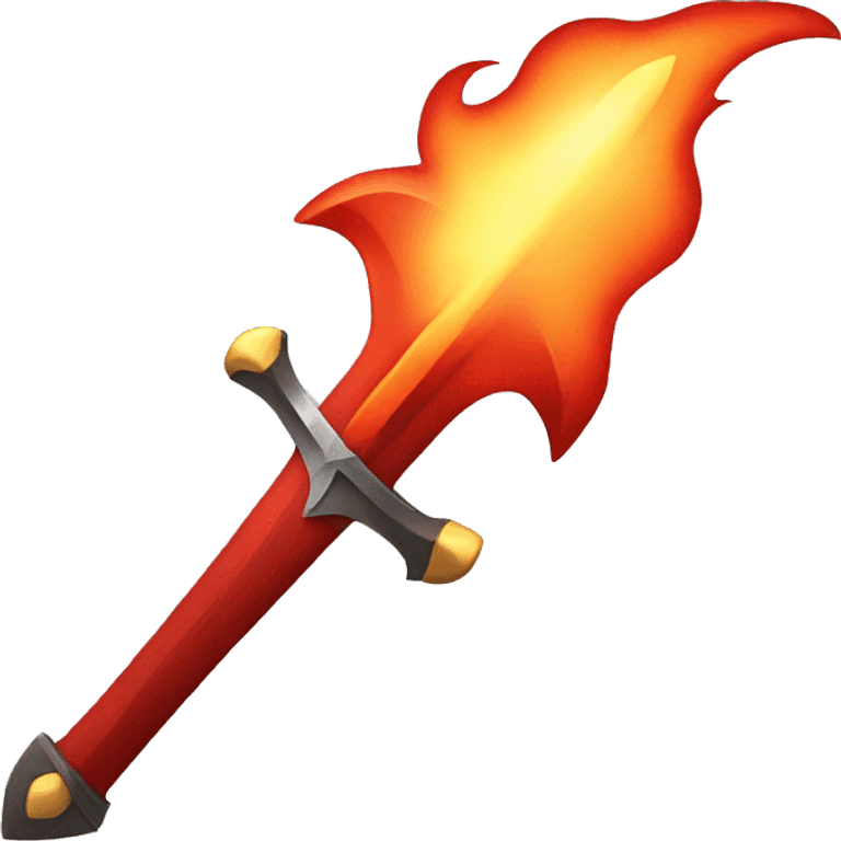 Red flaming sword emoji