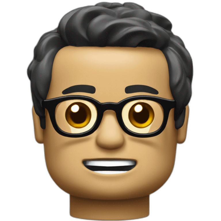 Lego minifigure without eyes, without hairs, without nose, without lips emoji