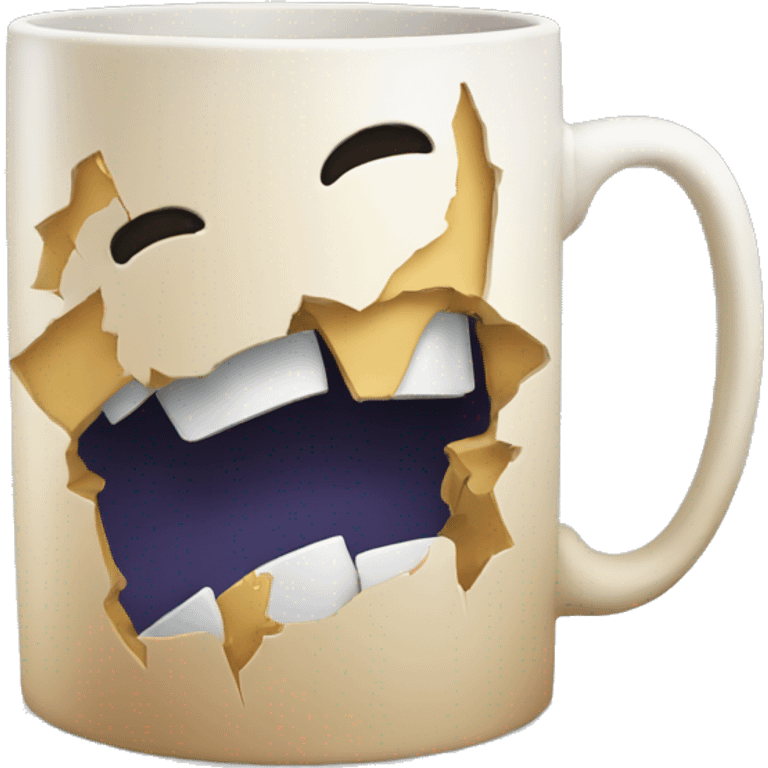 2d broken, shattered mug emoji