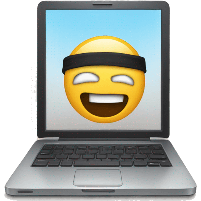 Manos y una laptop emoji