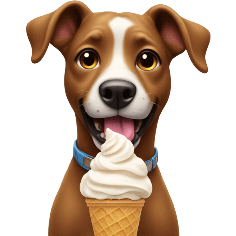 dog eating ice cream  emoji