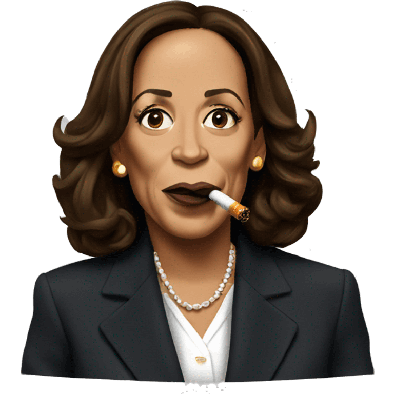 kamala harris smoking a cigarette  emoji