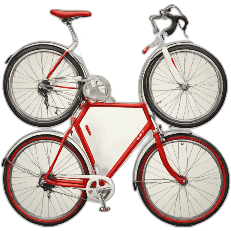 peugeot vintage white & red bike emoji