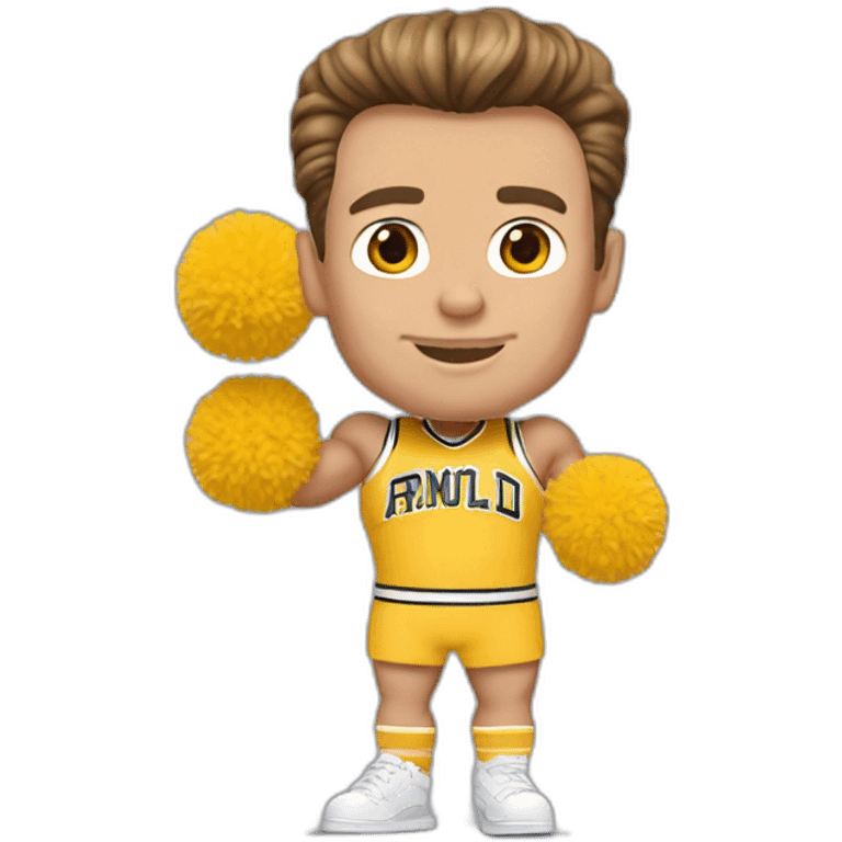 arnold schwarzenegger in pom pom girl clothes emoji