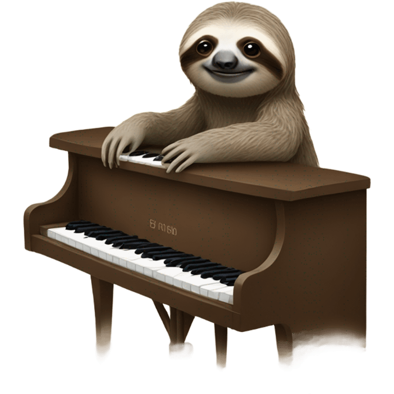 sloth playing the piano  emoji