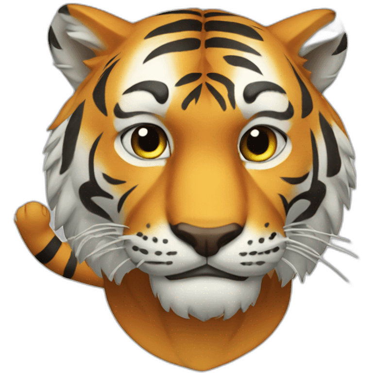 the tiger is at work emoji