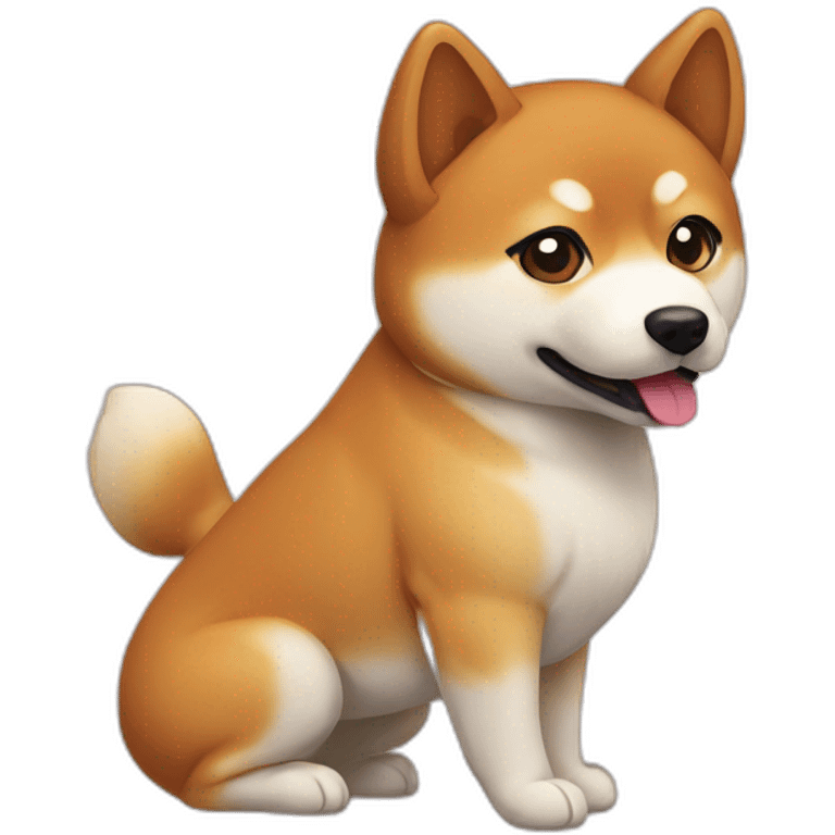 shiba inu focus on dog emoji