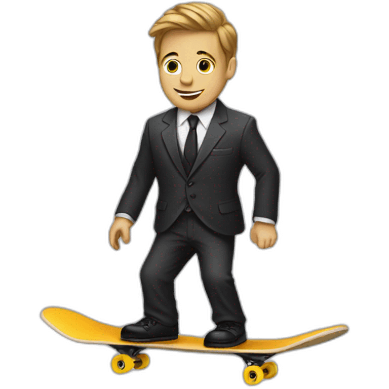 skateboar, ollie, in suit emoji