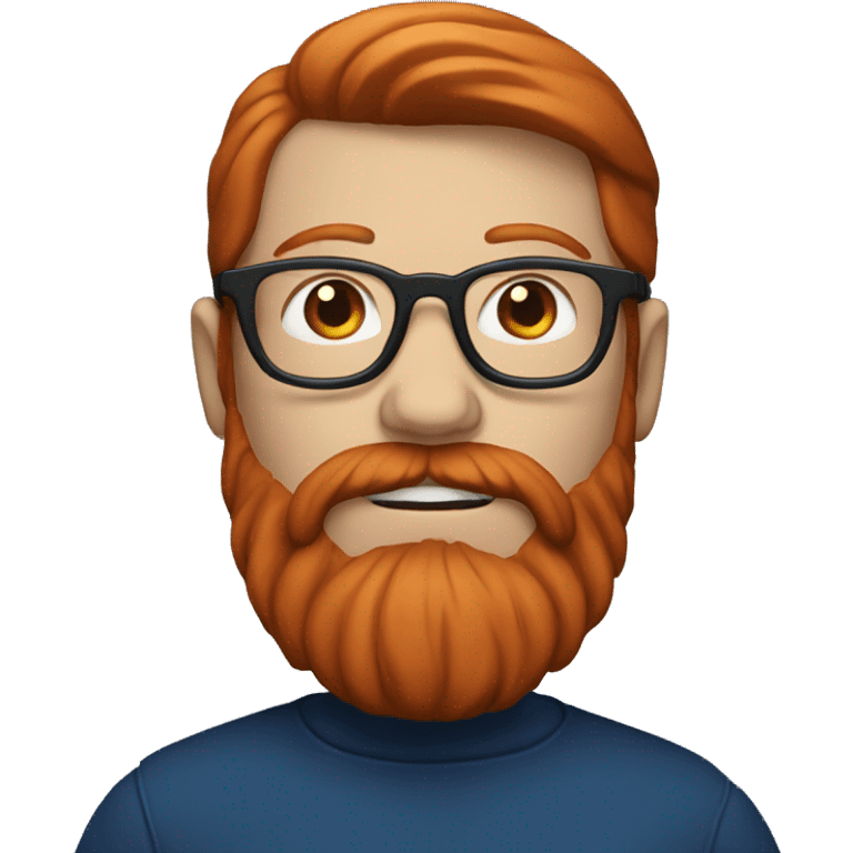 red head man with beard, glasses, and blue eye emoji