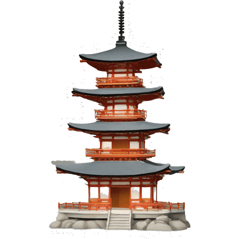 japanese pagoda with smaller top but larger bottom emoji