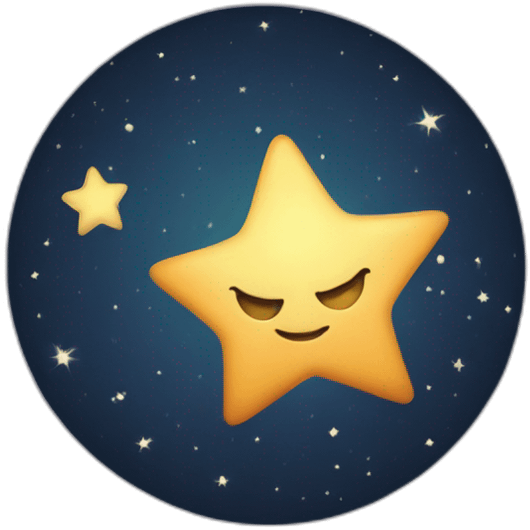 Lua crescente com estrela dentro emoji