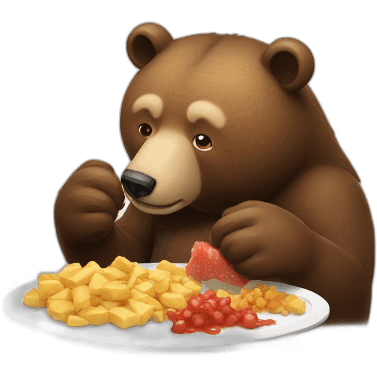 bear eating food emoji