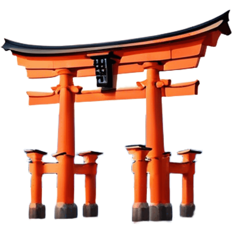 ​Cinematic Realistic Itsukushima Shrine, depicted as the iconic floating torii gate and shrine complex on the water, with vibrant vermilion hues contrasting against the serene blue sea and sky, rendered with intricate architectural details and soft, ethereal lighting that captures its spiritual beauty, emoji