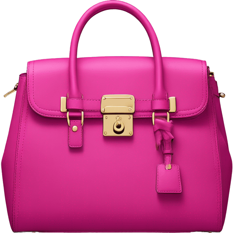 Realistic fuschia Michael Kors satchel purse.  emoji