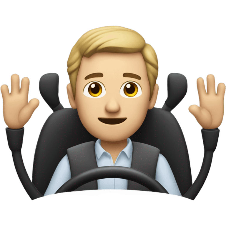 man behind steering wheel emoji