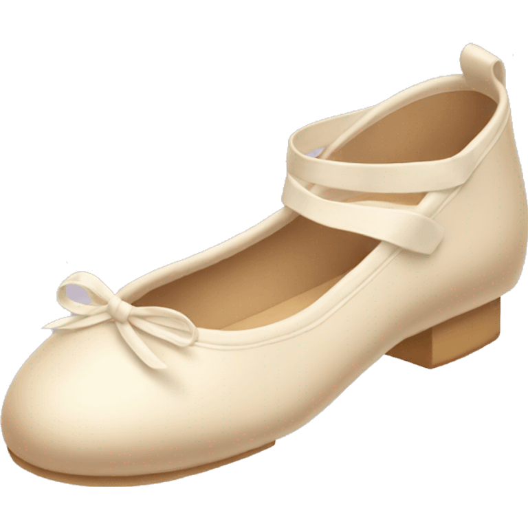 Cream colored ballerina shoes emoji