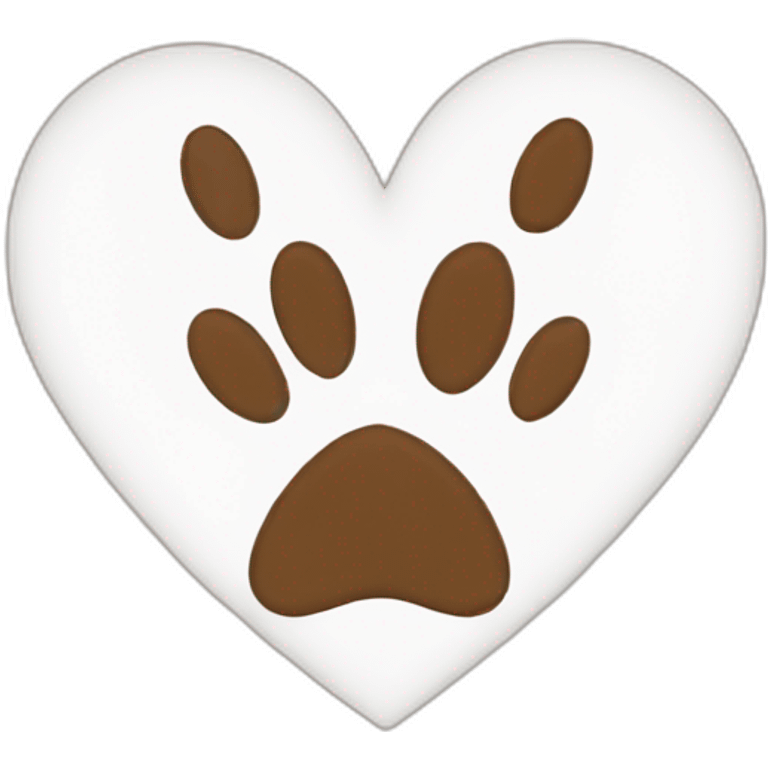 Paw print heart emoji