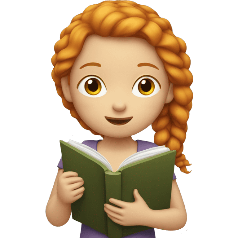 ginger girl reading emoji