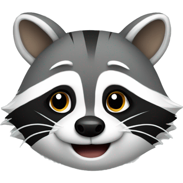 raccoon with like hand emoji