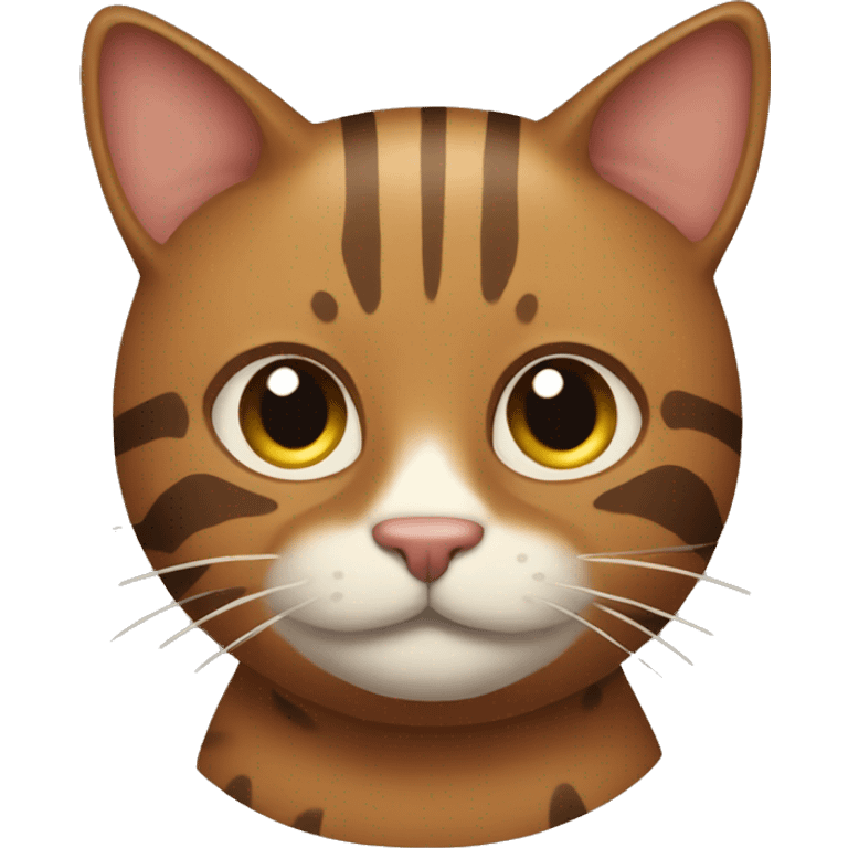 Brown cat with stripes emoji