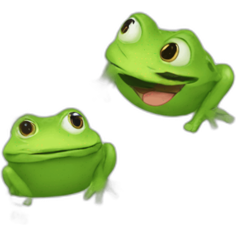 Chat sur grenouille emoji