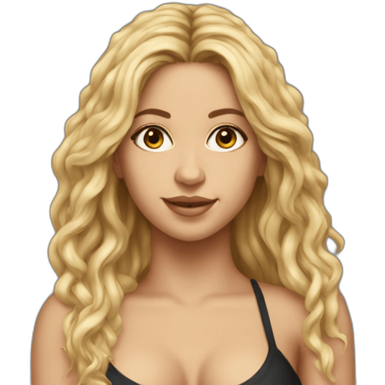 shakira realistic full body portrait emoji