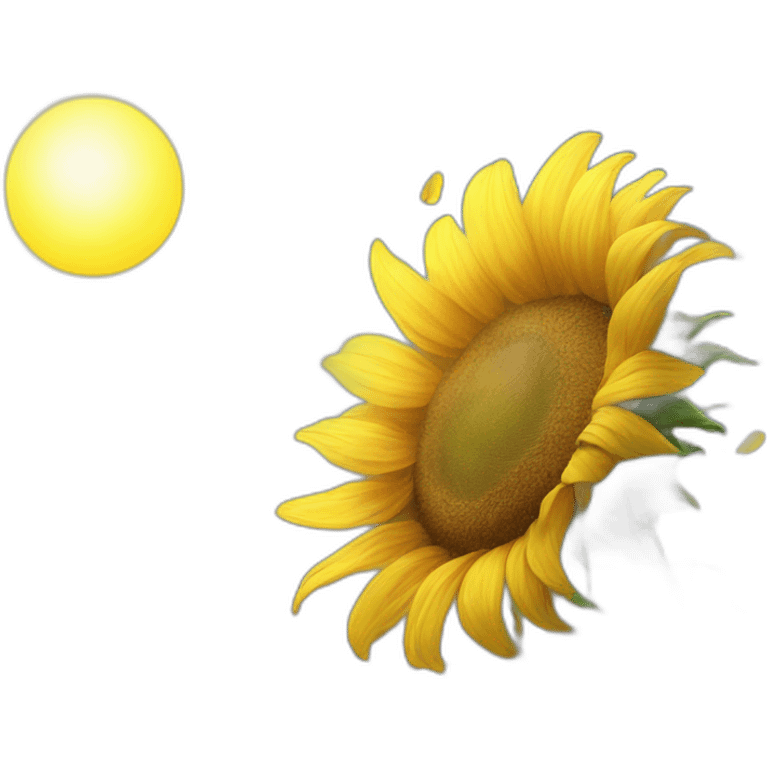 sunflower and shine emoji