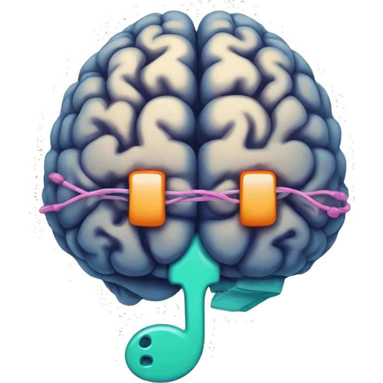 brains connected by a chord emoji