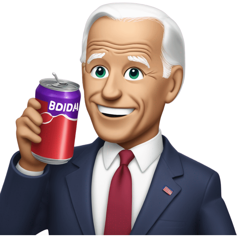 joe biden holding a grape soda emoji