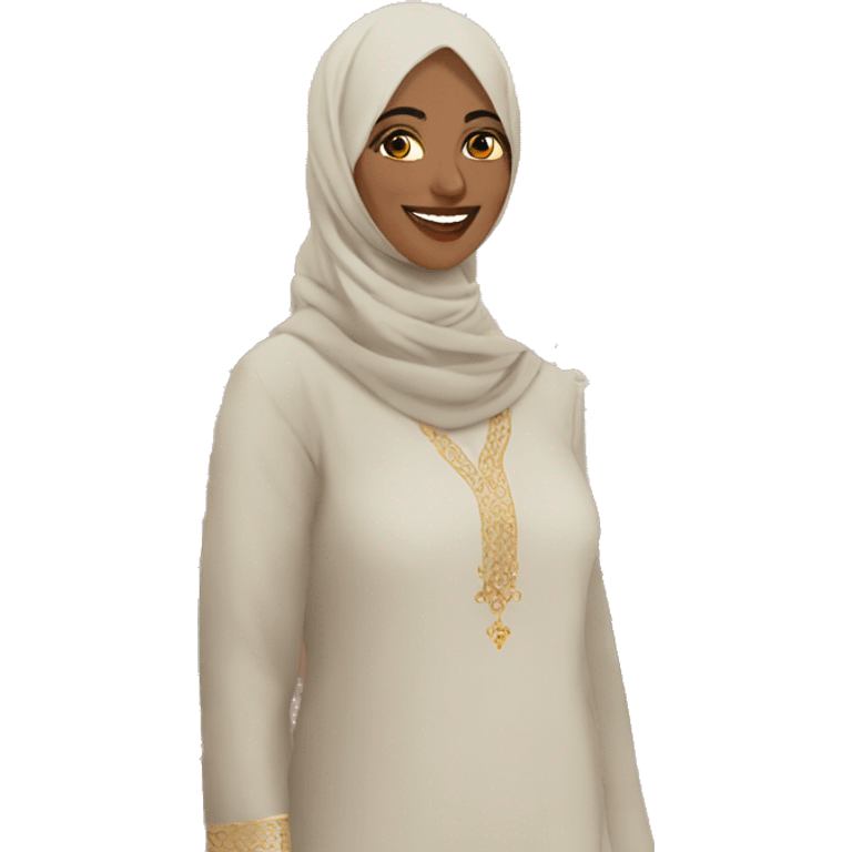 Eid Mubarak from a lady emoji