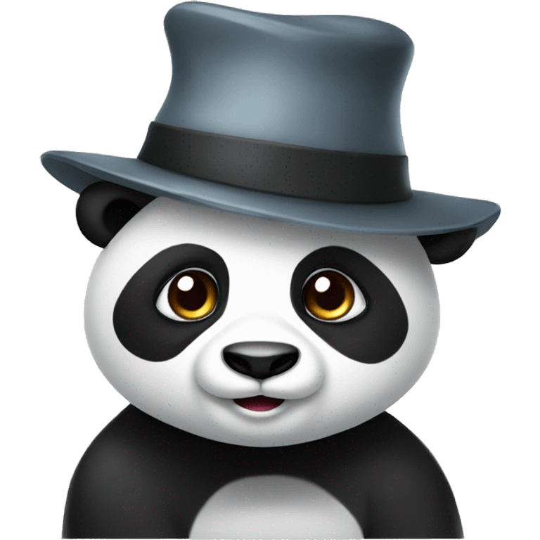 Panda with hat emoji