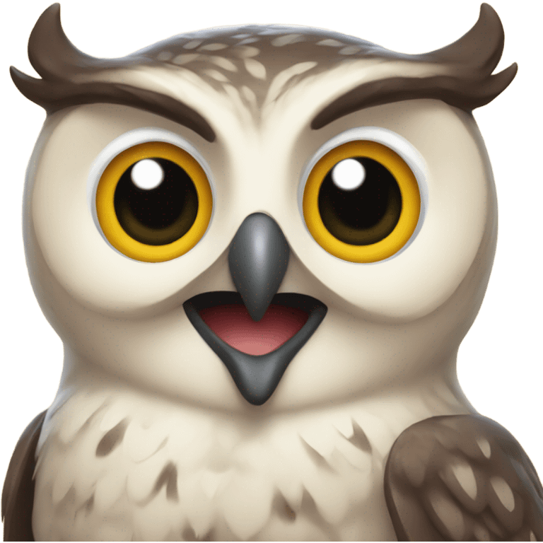 Happy owl emoji