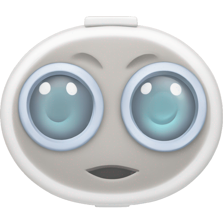 dual compartment prescription contact lens case emoji