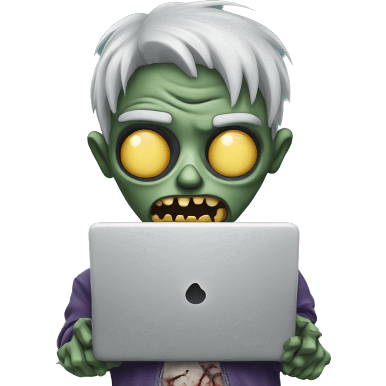 Zombie with a laptop  emoji