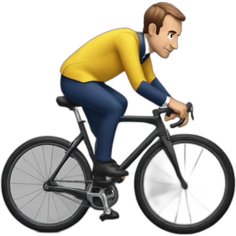 Macron qui fait du vélo emoji