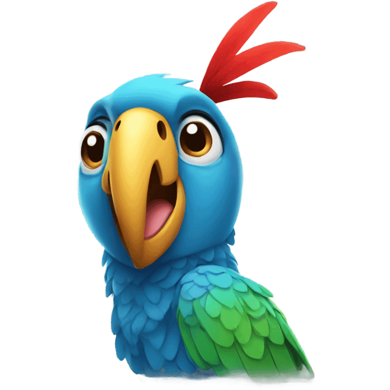 A parrot that welcomes you with a smile emoji