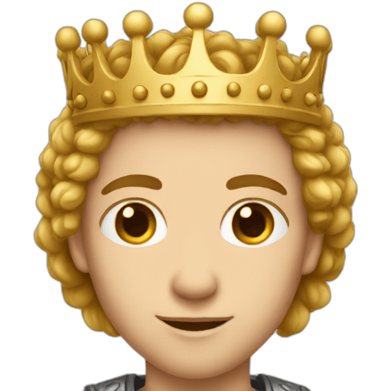 White young king emoji