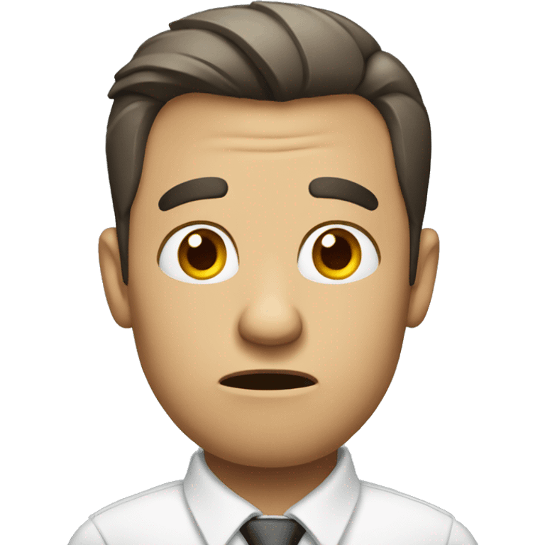 worried business man emoji