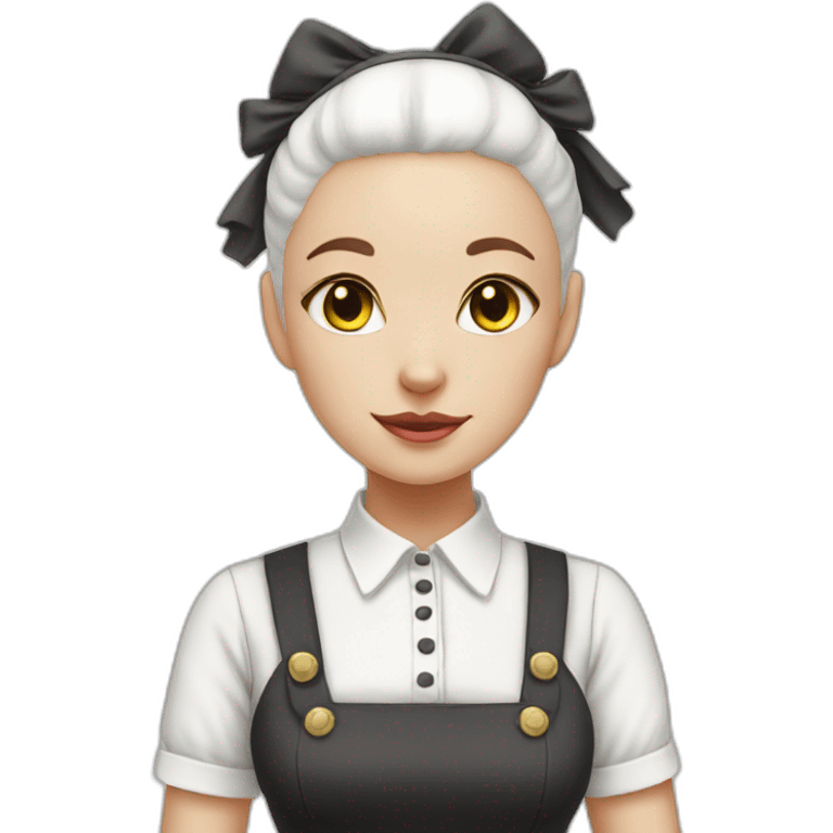 bald cat girl maid emoji