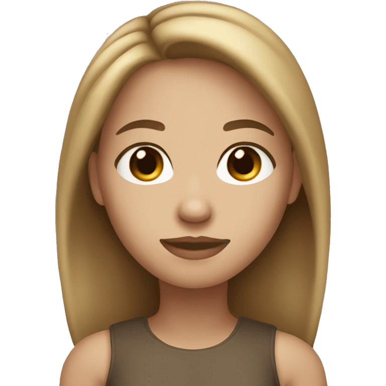 female symbol blue eyes light skin brown hair emoji