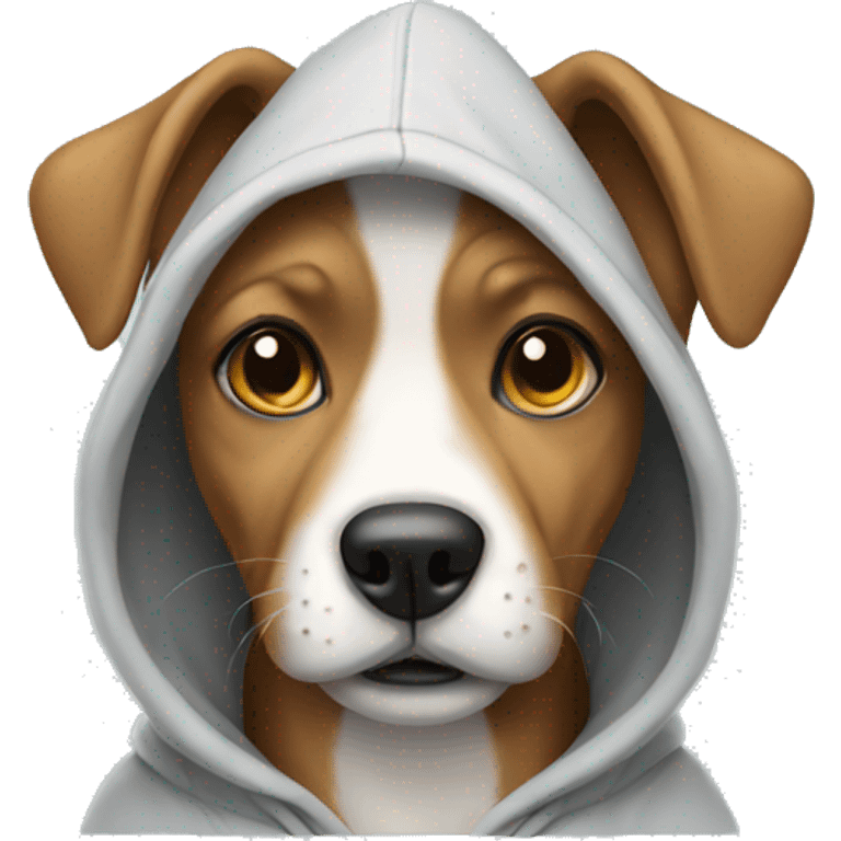 dog wearing a hoodie emoji