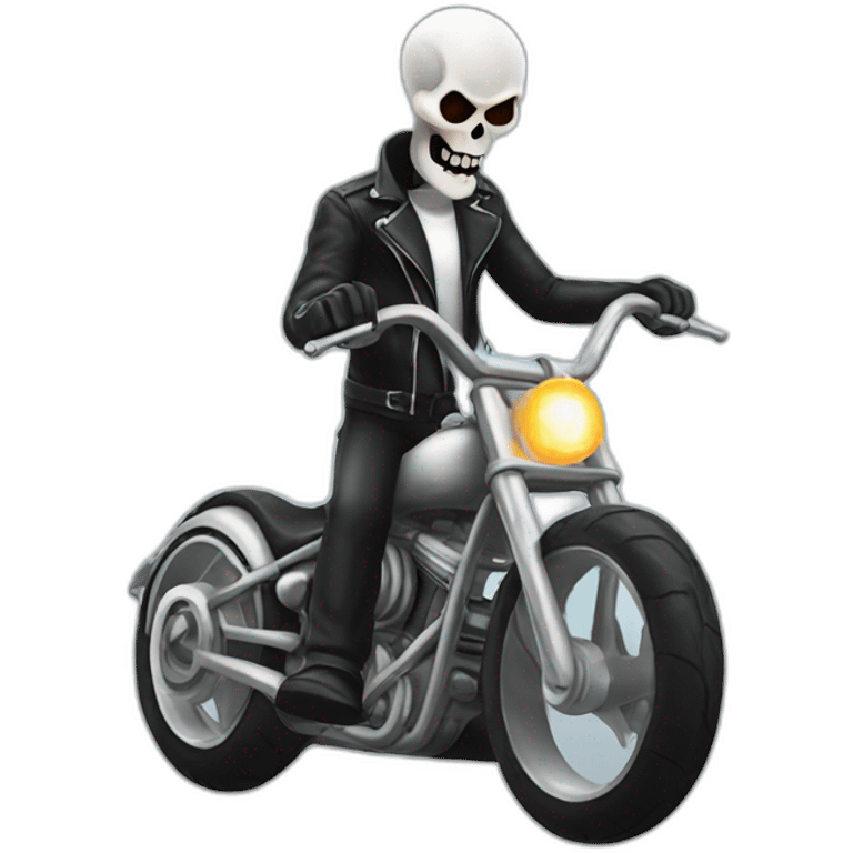 Ghost rider with bike emoji