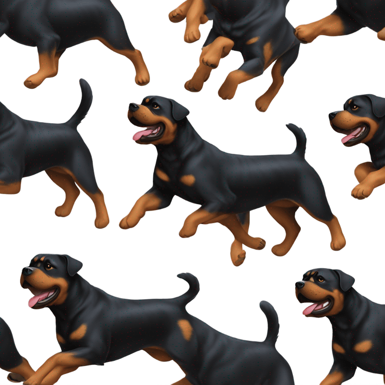 Rottweiler running  emoji