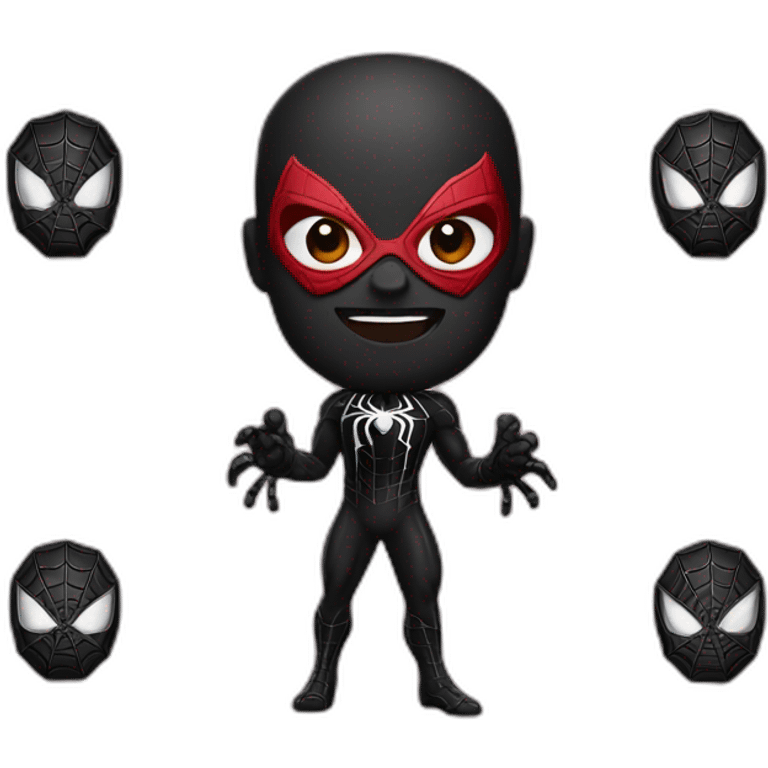 black spider-man emoji