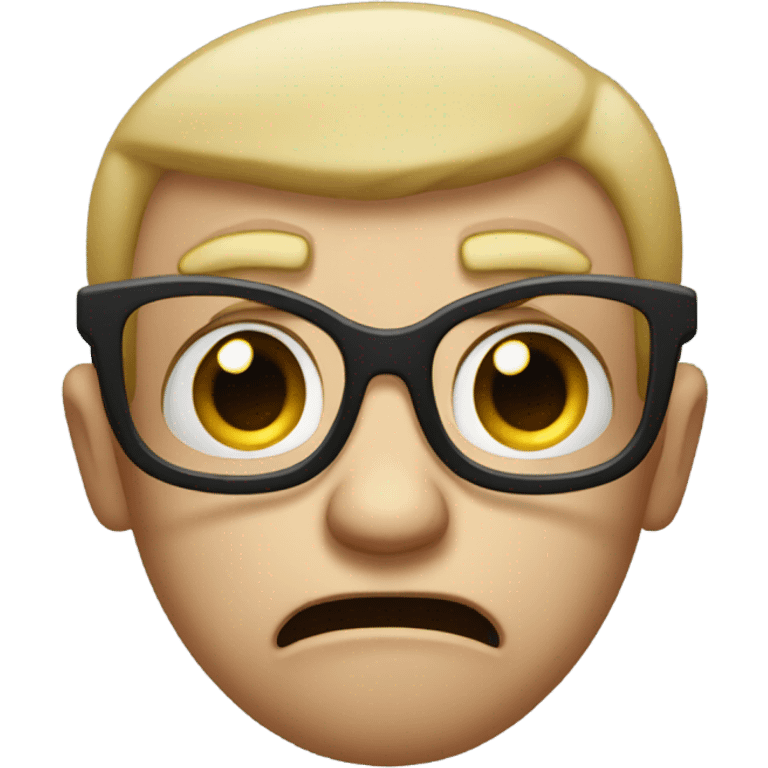 ￼ Angry little man with glasses emoji