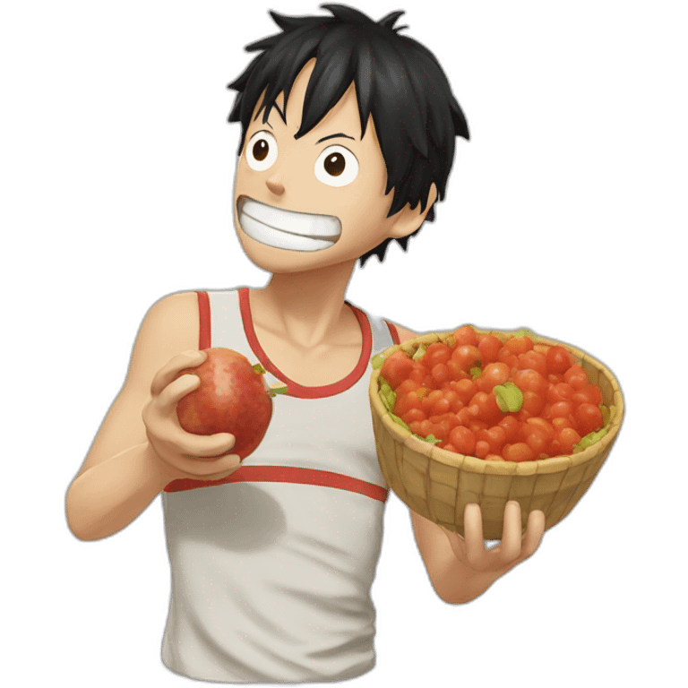 Luffy qui mange emoji